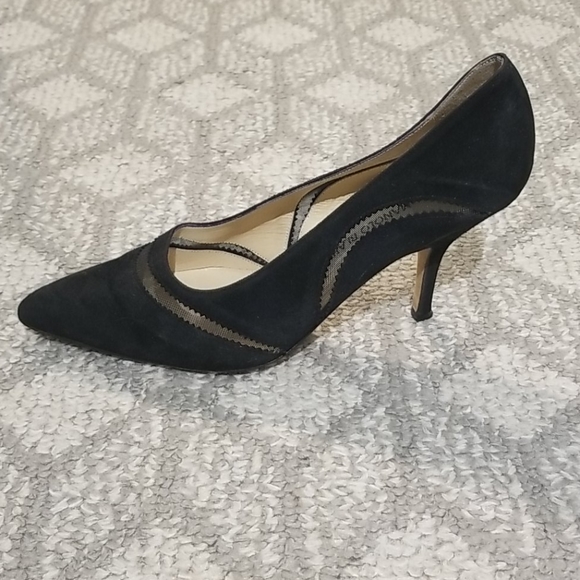Manolo Blahnik black suede pumps sz 8.5 - Picture 5 of 8